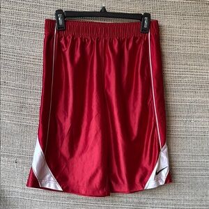Nike Kids Red and White Shorts
